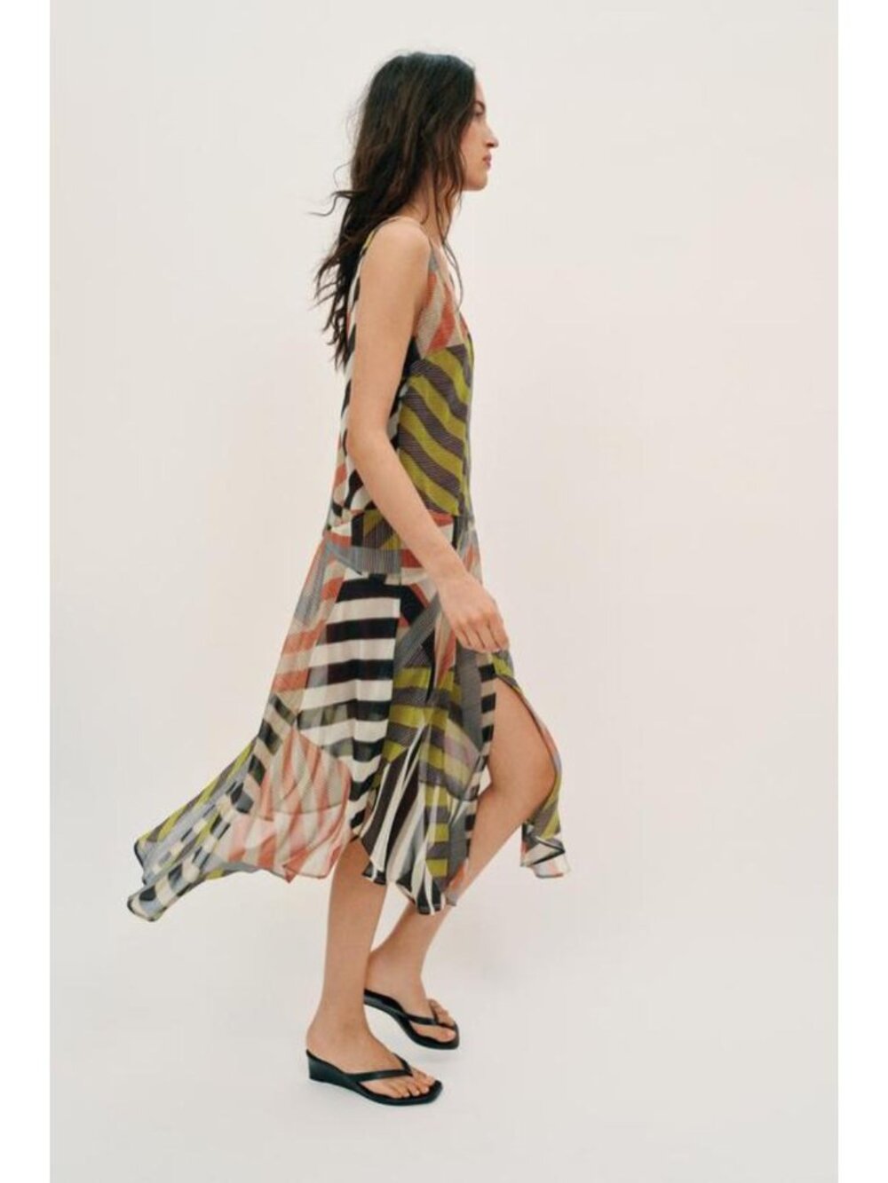 ZARA PATCHWORK PRINT DRESS - Picture 3 of 9